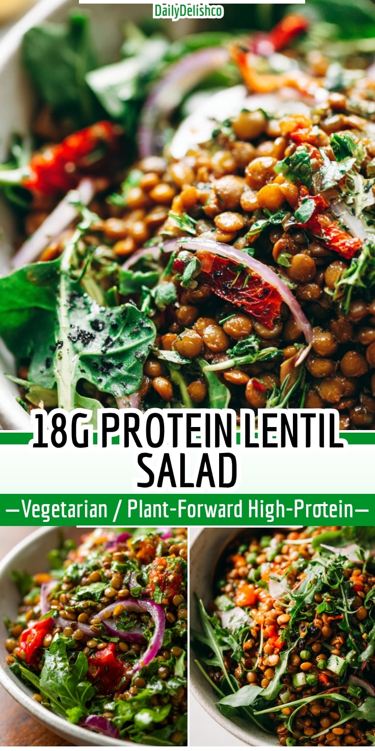 Flavorful Vegan Lentil Salad: Miso Dressing & Sweet Potatoes